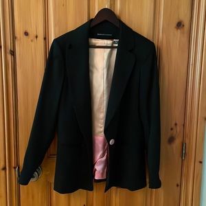 Black blazer pink lining size 8